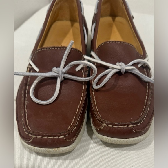 Sperry Shoes - Sperry Top Sider Women's Brown Leather Boat Shoes, Size 7.5M Preppy Y2K